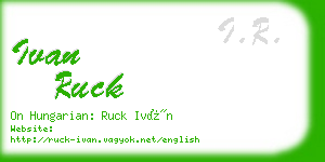 ivan ruck business card